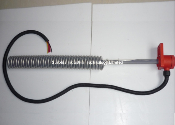 Vertical Spiral PTFE Over The Side Immersion Heater For Chemical Industry